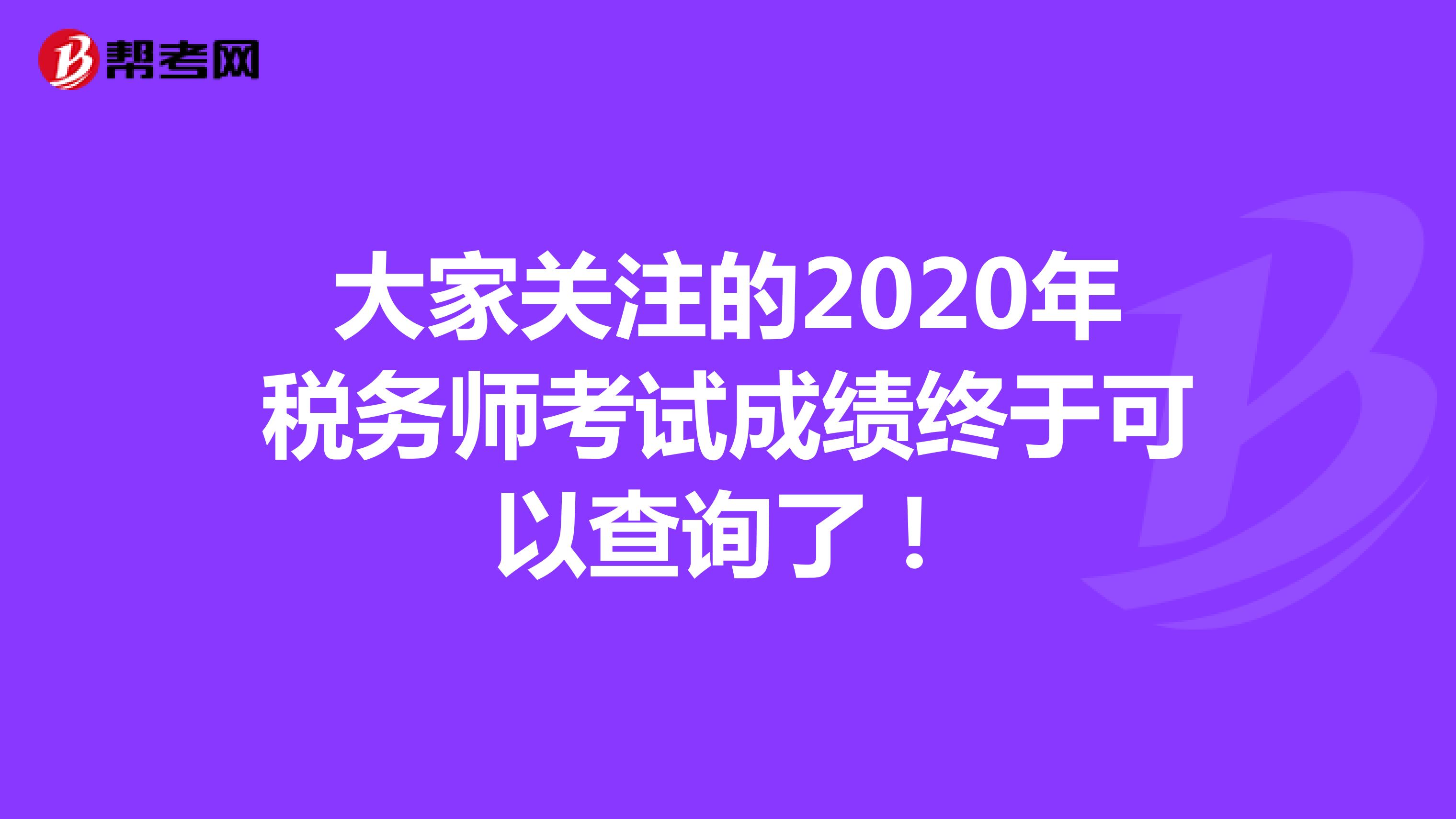 大家關(guān)注的2020年海南稅務(wù)師考試成績終于可以查詢了！