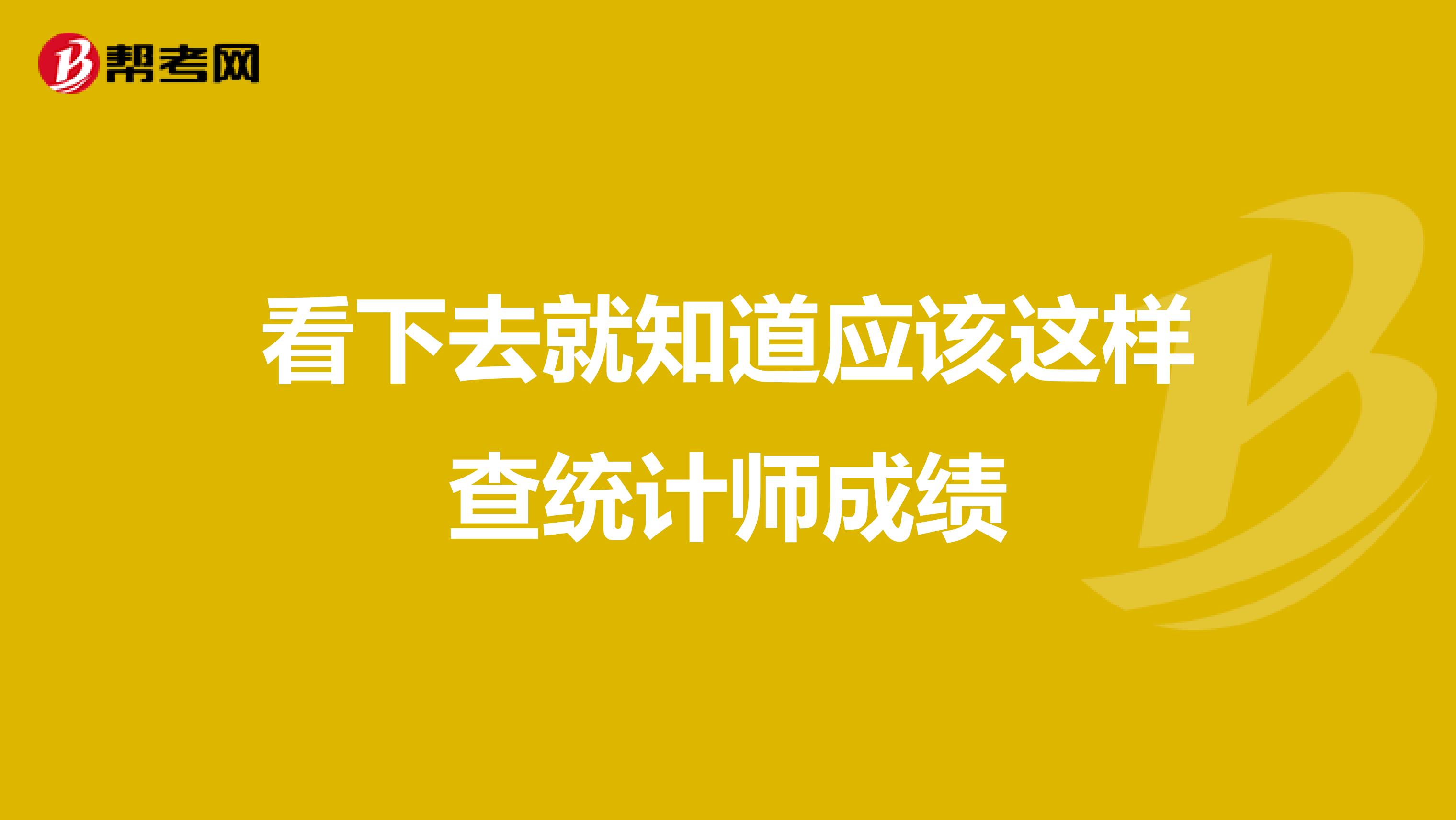 看下去就知道應(yīng)該這樣查統(tǒng)計師成績
