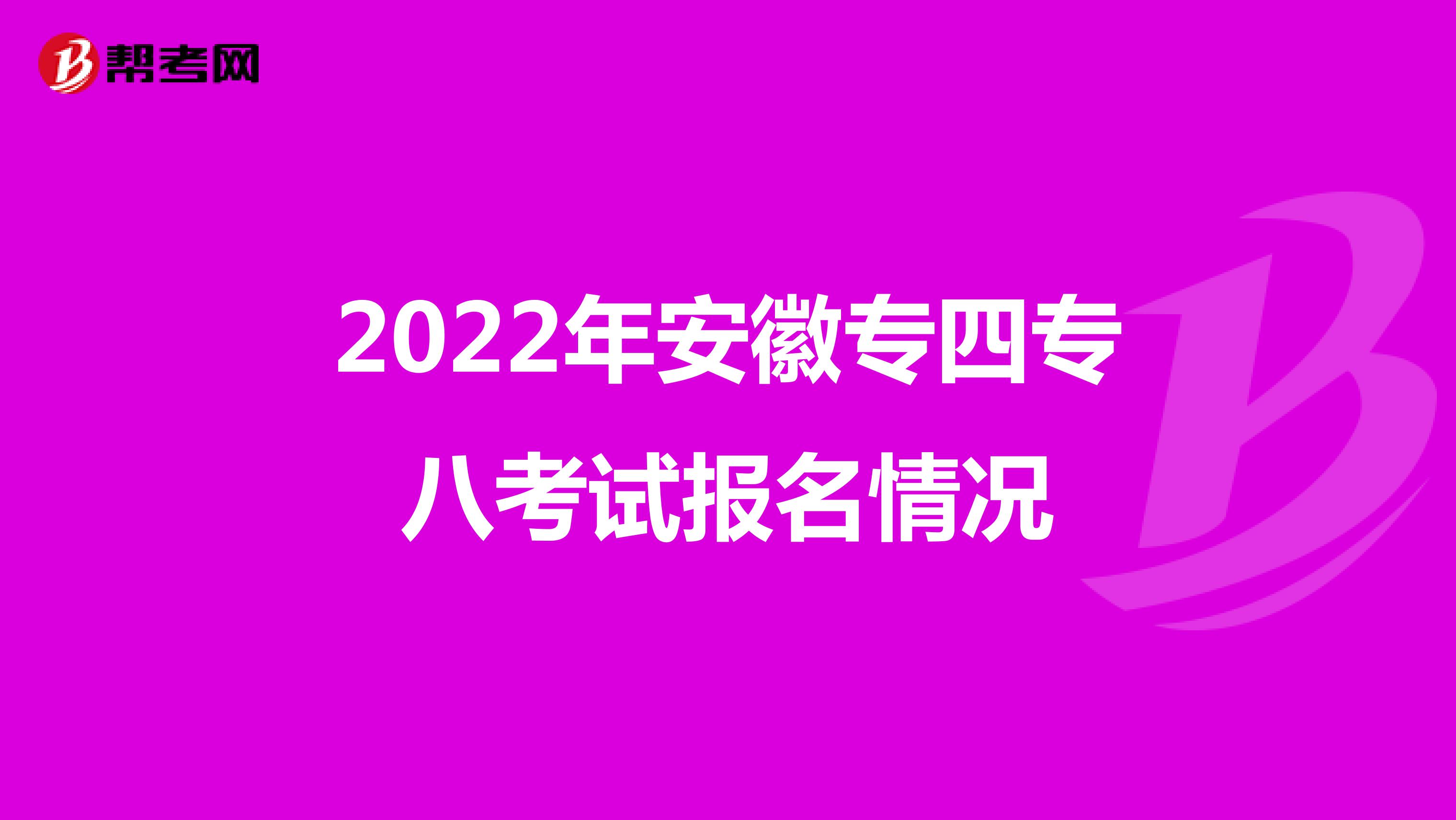 2022年安徽专四专八考试报名情况