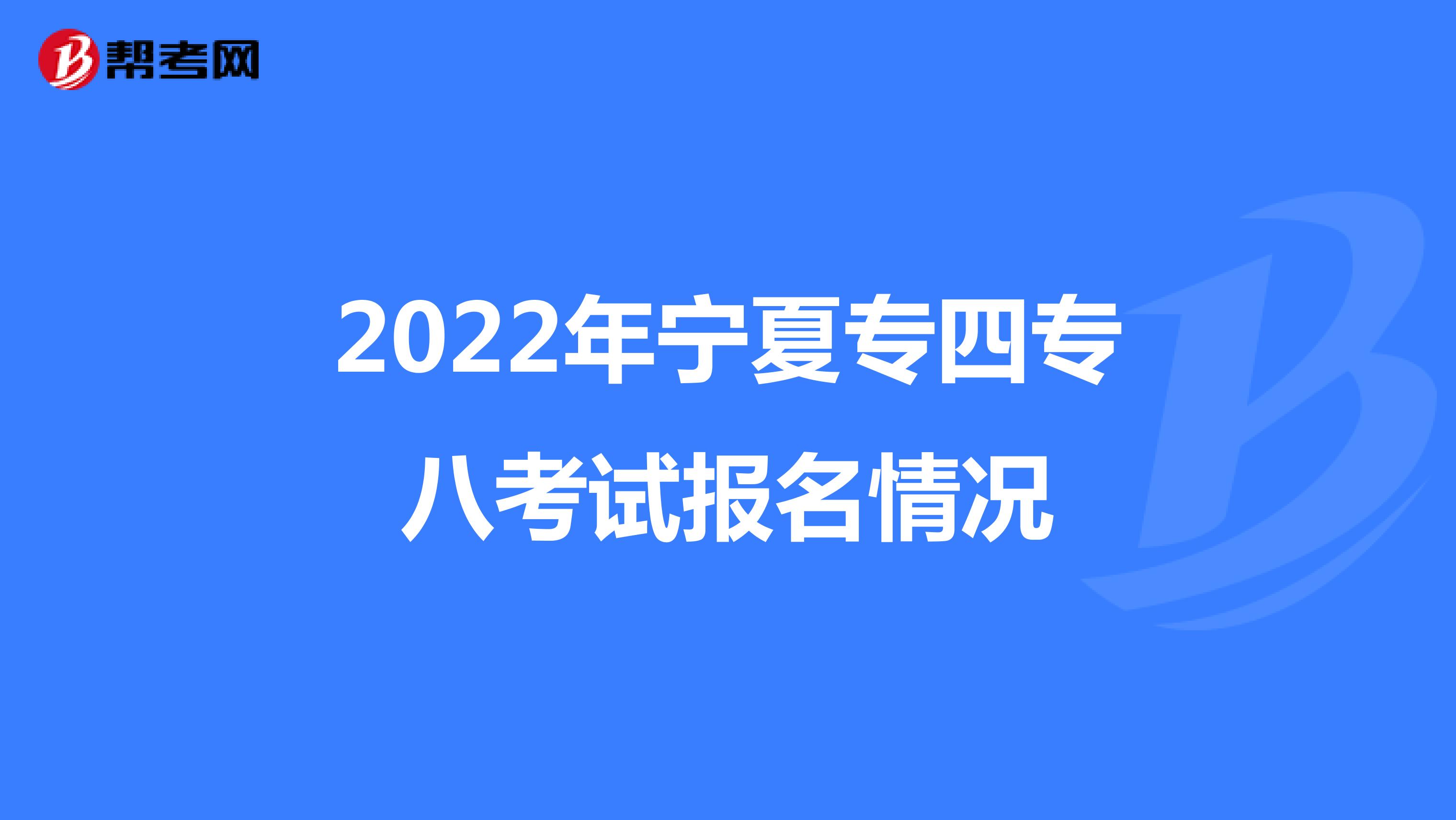 2022年宁夏专四专八考试报名情况